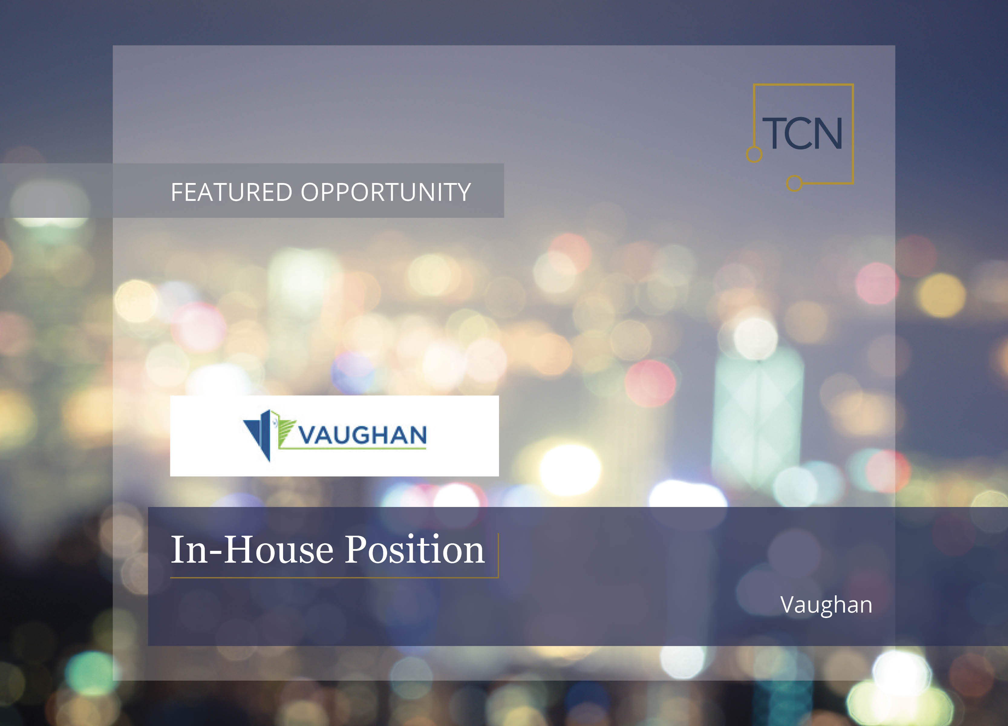 InHouse Counsel, Municipal Planning Lawyer Job in Vaughan, Canada